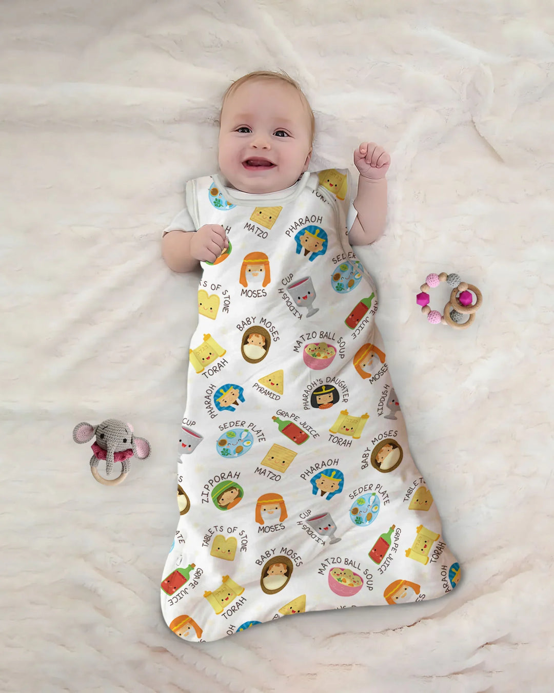 Cute Passover Characters Bamboo Sleep Bag