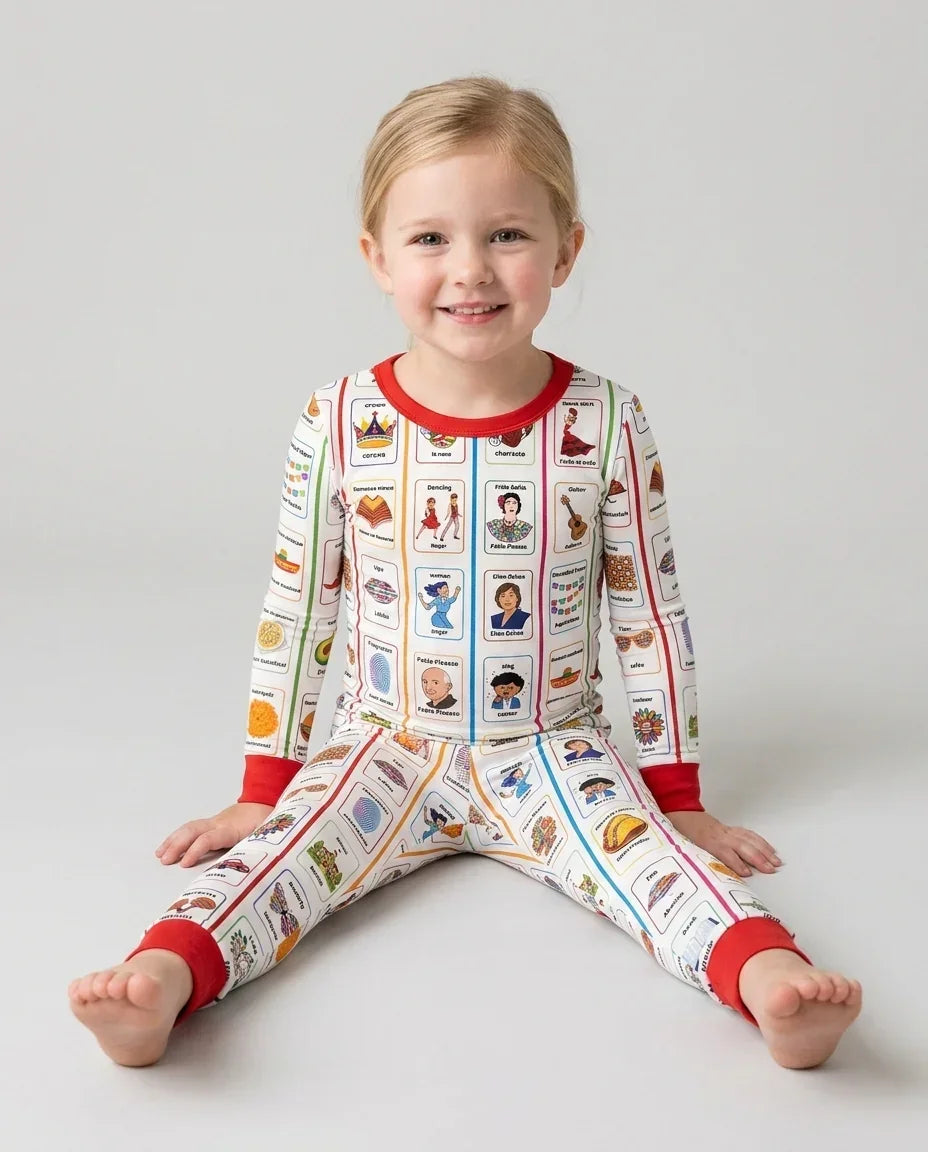 Template Bamboo Two Piece Long Sleeve Pyjamas Set