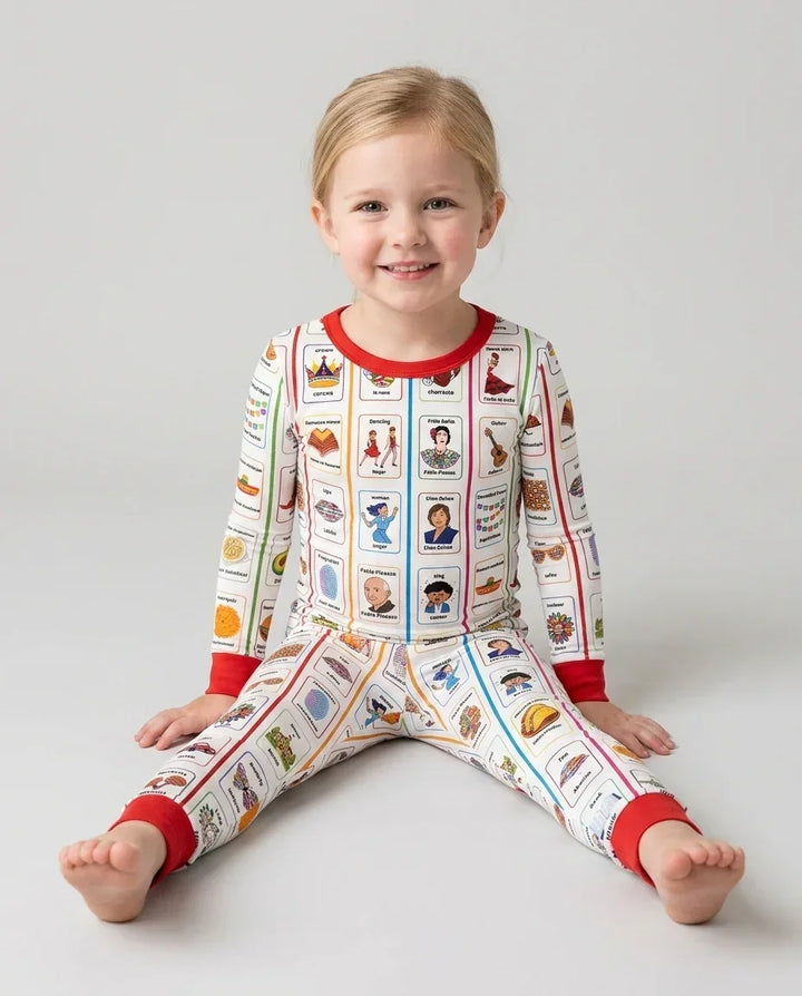 Template Bamboo Two Piece Long Sleeve Pyjamas Set