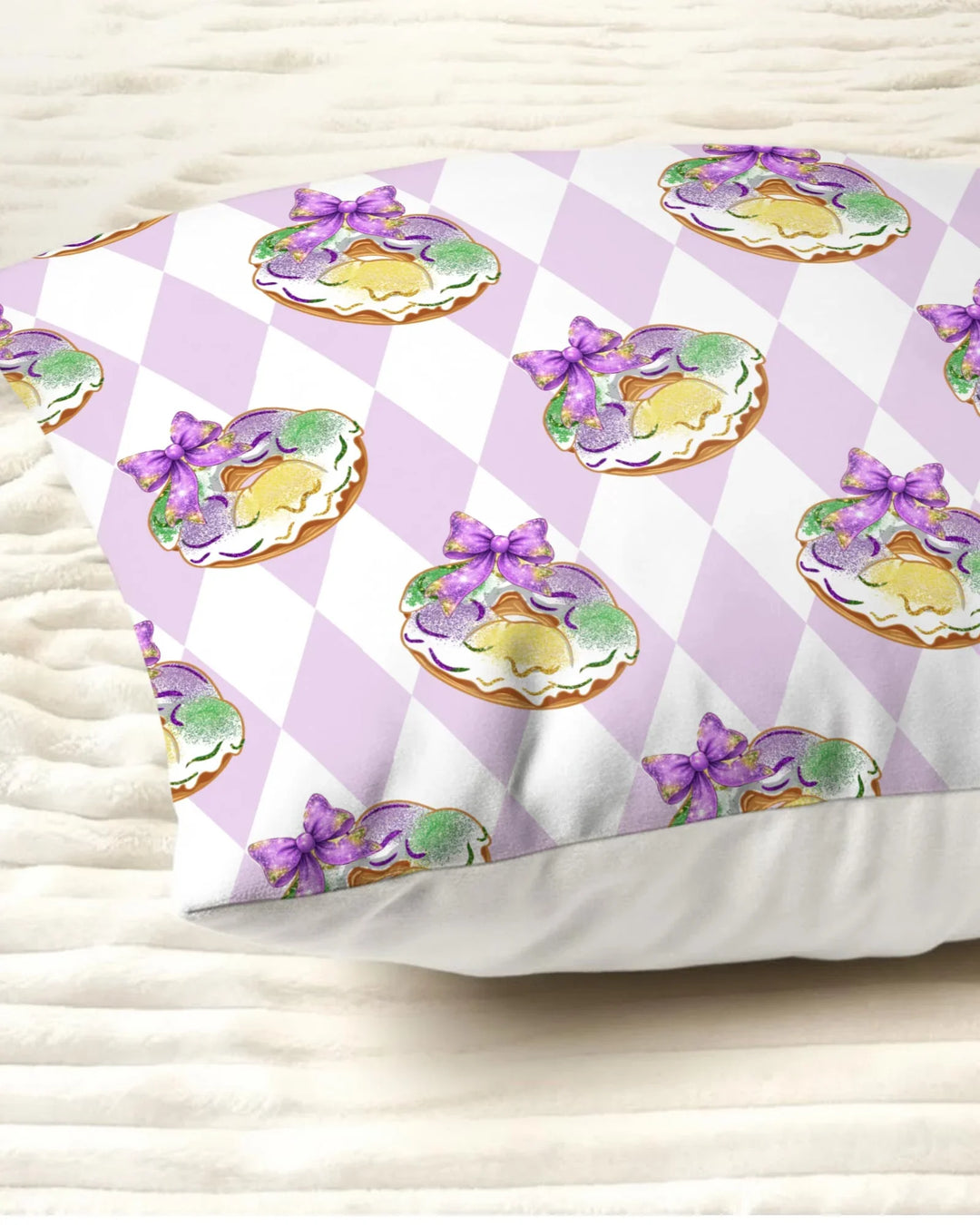 Mardi Gras Donut Bamboo Pillow Case