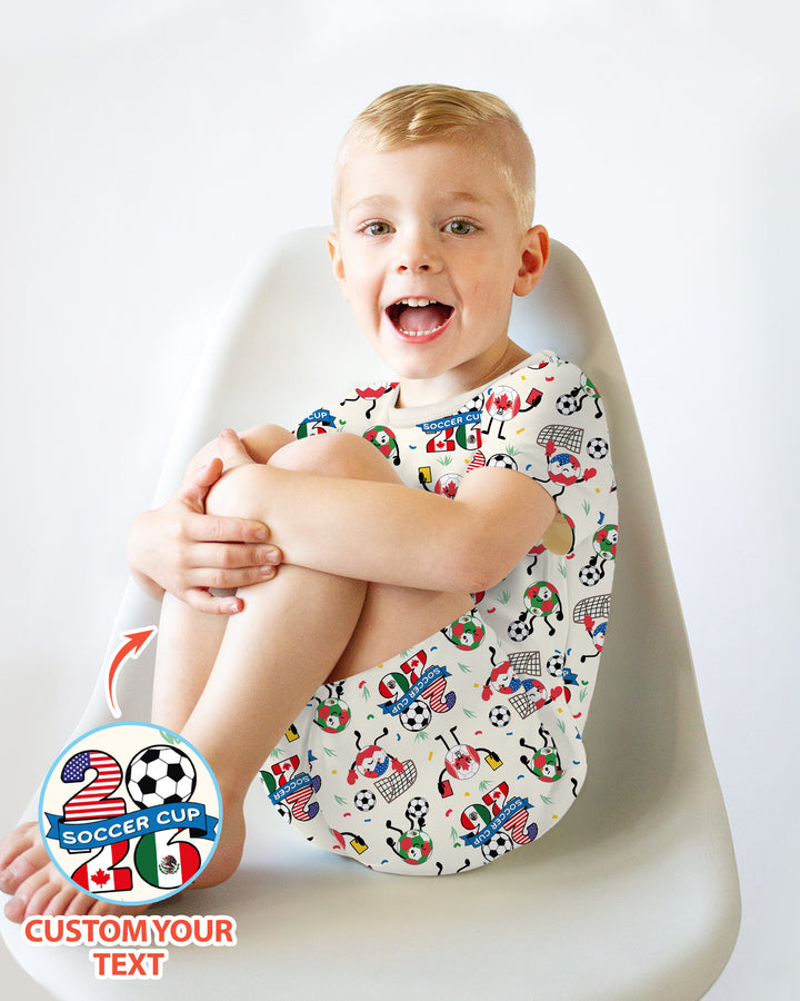 Soccer Squad 2026 Bamboo Two Piece Short Sleeve Shorts Pajama Set