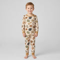 Football Fall Bamboo Two Piece Long Sleeve Pajama Set
