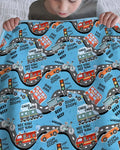 Zoom Zoom Beep Beep Bamboo Blanket