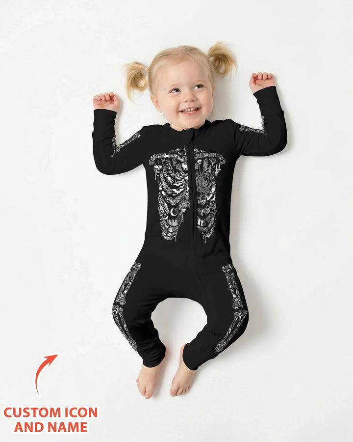 Haunted Halloween Skeleton Bamboo Convertible Zippy