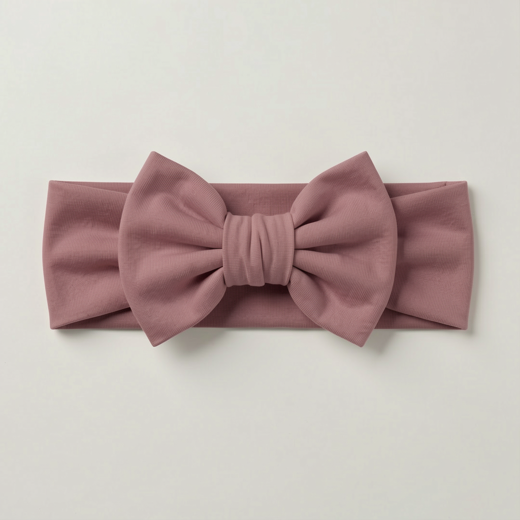 Solid Color Bamboo Luxe Bow Headband