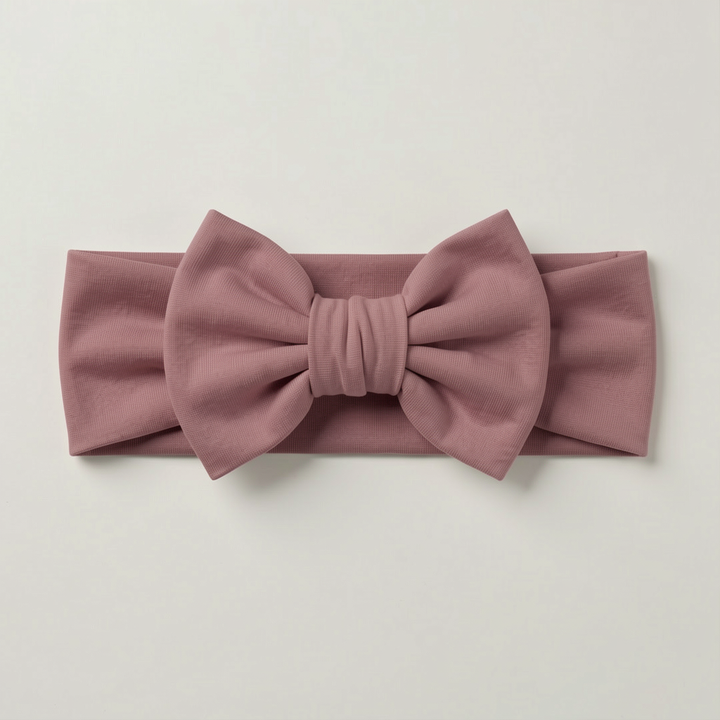 Solid Color Bamboo Luxe Bow Headband