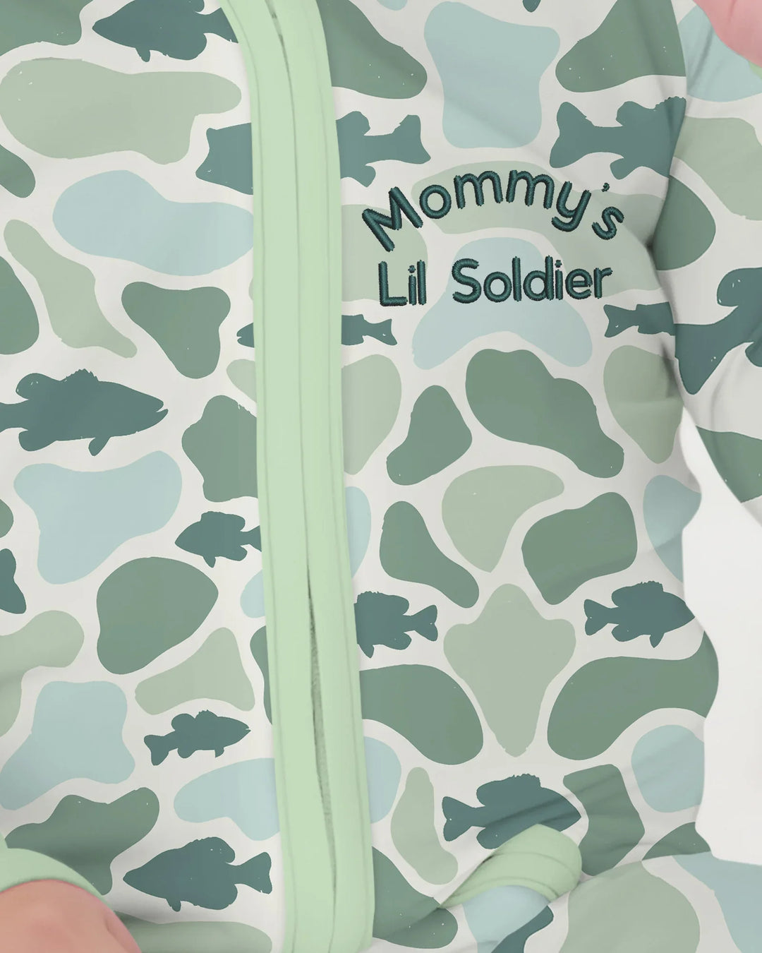Lil Soldier Embroidered Bamboo Convertible Zippy