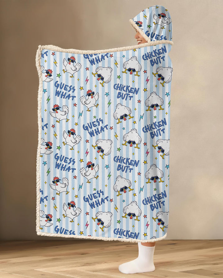 Guess What Chicken Butt! Bamboo Wearable Hooded Blanket