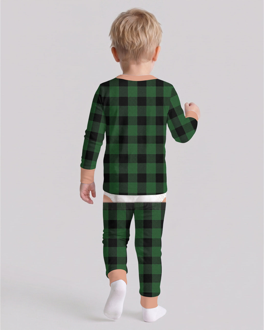Kid Funny Christmas Bamboo Two Piece Long Sleeve Pajama Set