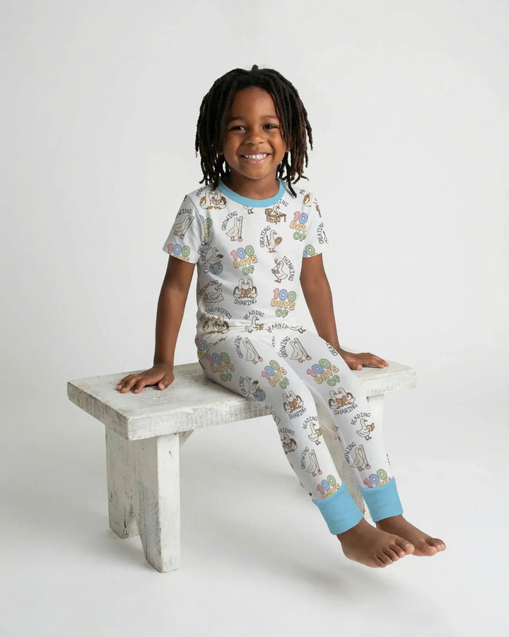 100 Days Of... Bamboo Two Piece Short Sleeve Pajama Set