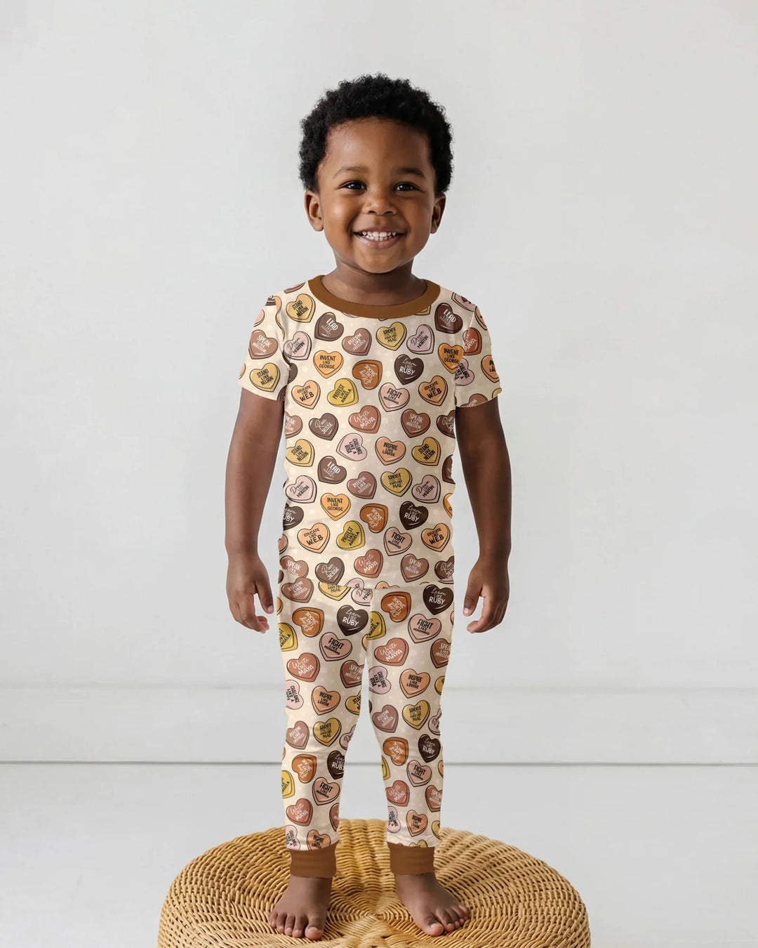 Black Month History Family Matching Bamboo Two Piece Short Sleeve Pajama Set