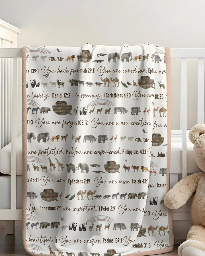 Biblical Noah's Ark Bamboo Blanket