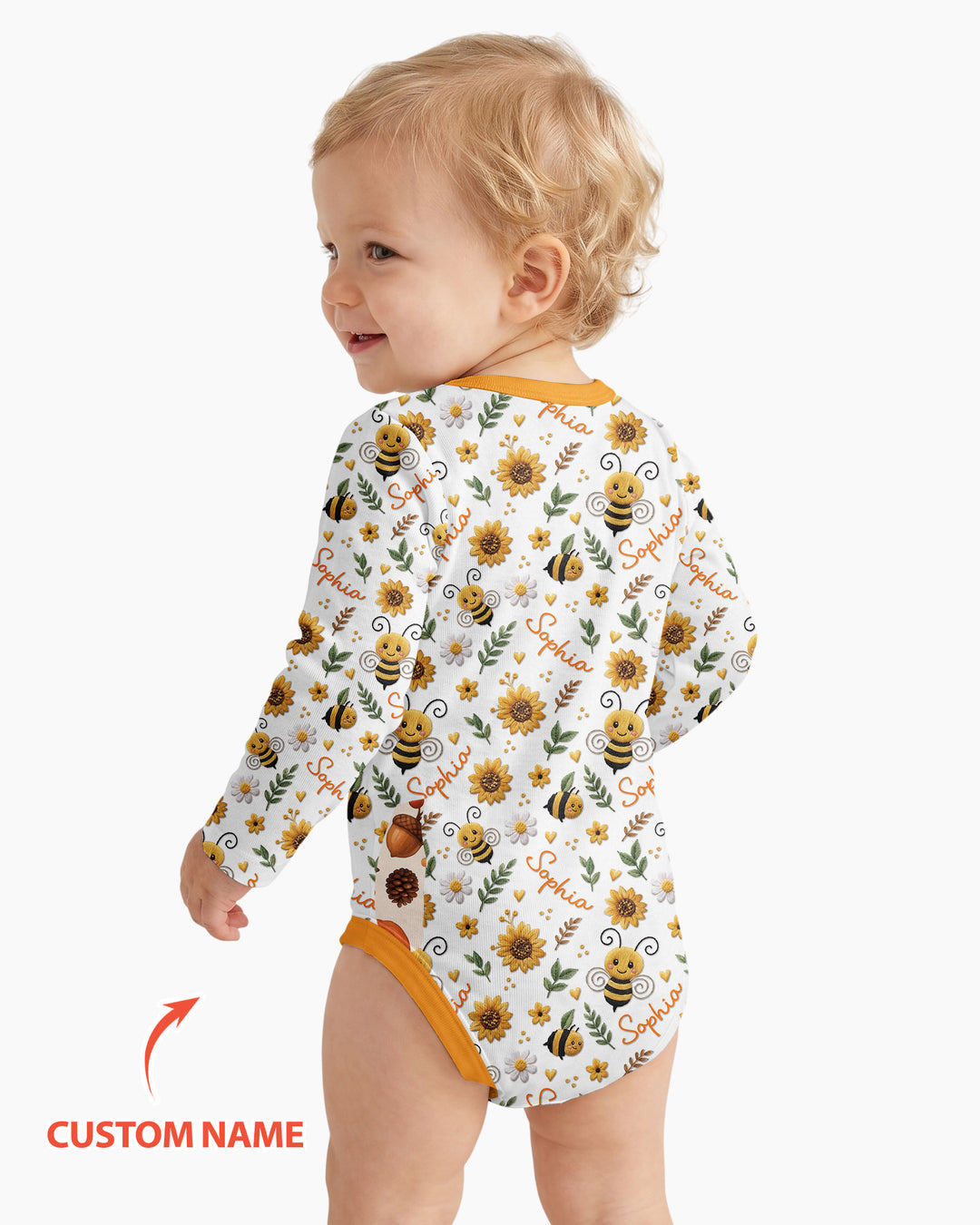 Bee Happy Sunflower Bamboo Bodysuit