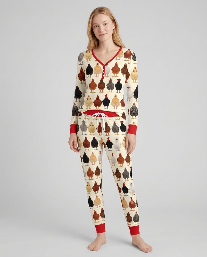 Cluckin' Cute Bamboo Women Pajama Set