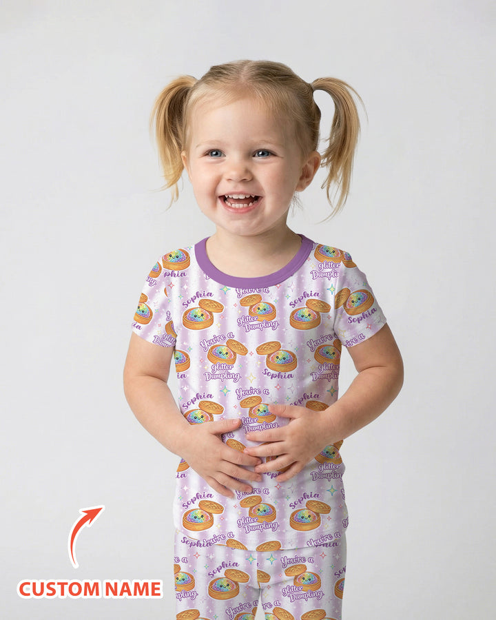 CUSTOM Template Bamboo Two Piece Short Sleeve Pyjamas Set