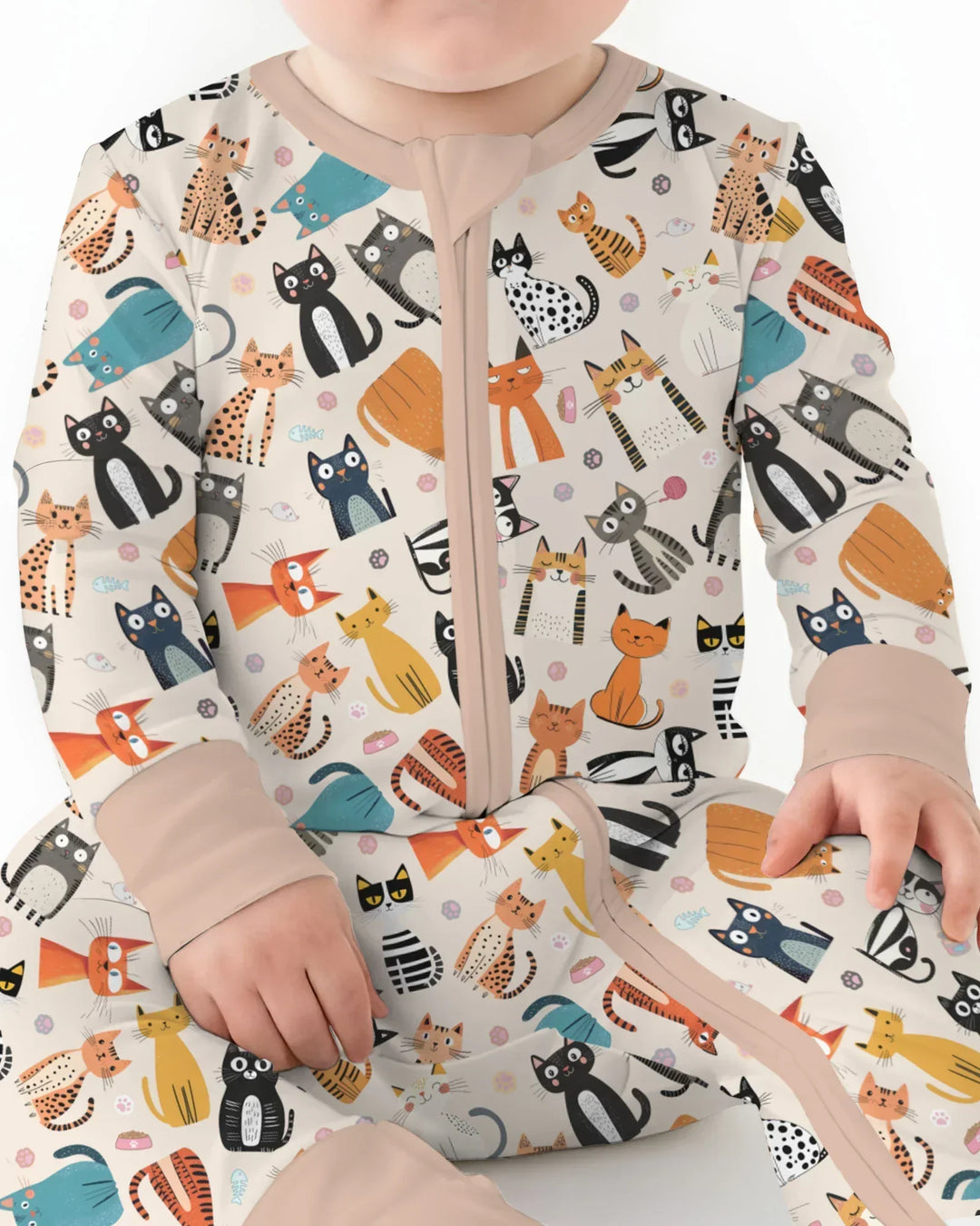 Goofy Mischief Cat Family Matching Bamboo Convertible Zippy