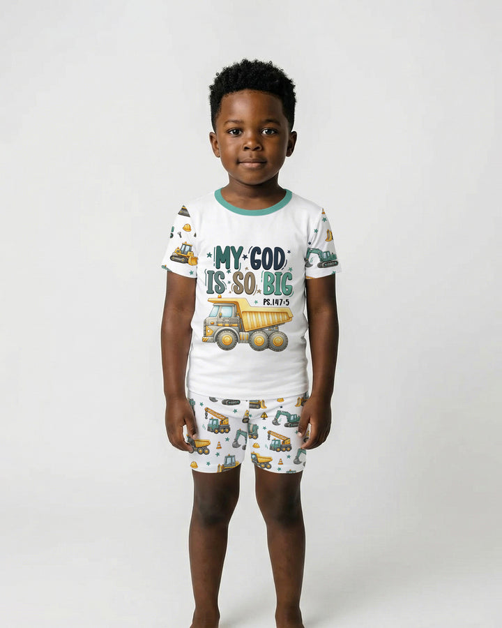 Template Bamboo Two Piece Short Sleeve Shorts Pyjamas Set