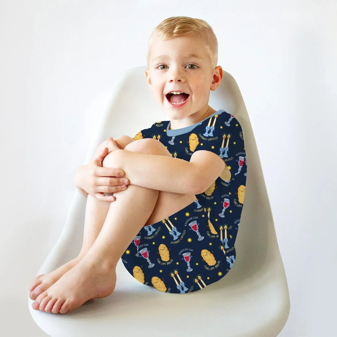 Shabbat Eve Bamboo Two Piece Short Sleeve Shorts Pajama Set