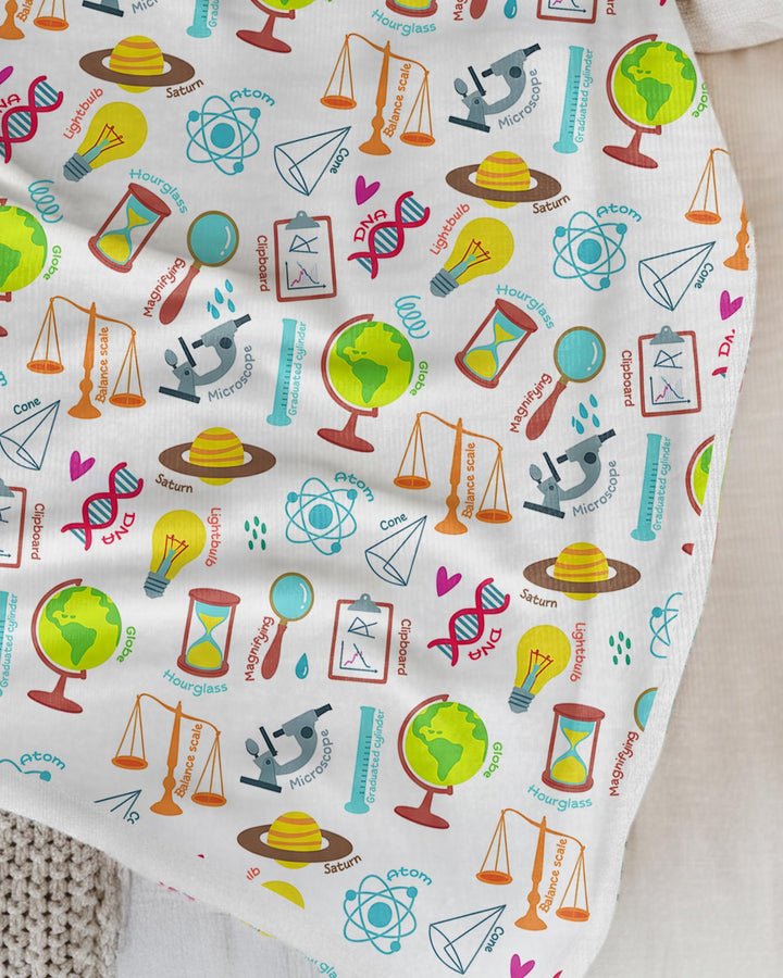 Tiny Scientist Explores The World  Bamboo Blanket