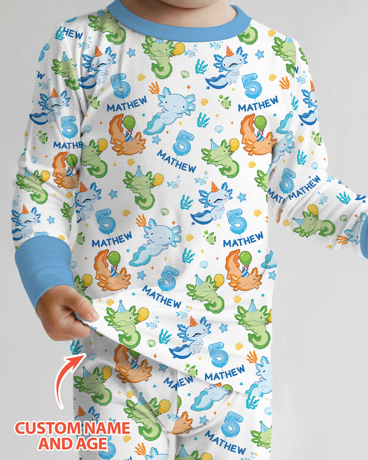 Personalized Alolt Of Fun Birthday Bamboo Two Piece Long Sleeve Pajama Set