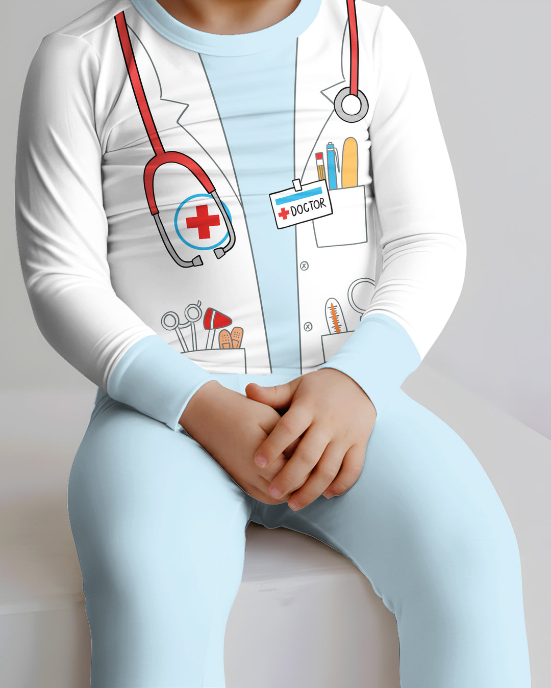 Template Bamboo Two Piece Long Sleeve Pyjamas Set