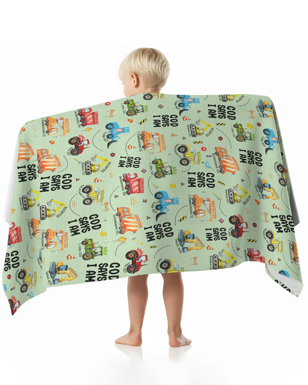 God Says I Am Boy Bamboo Beach Towel