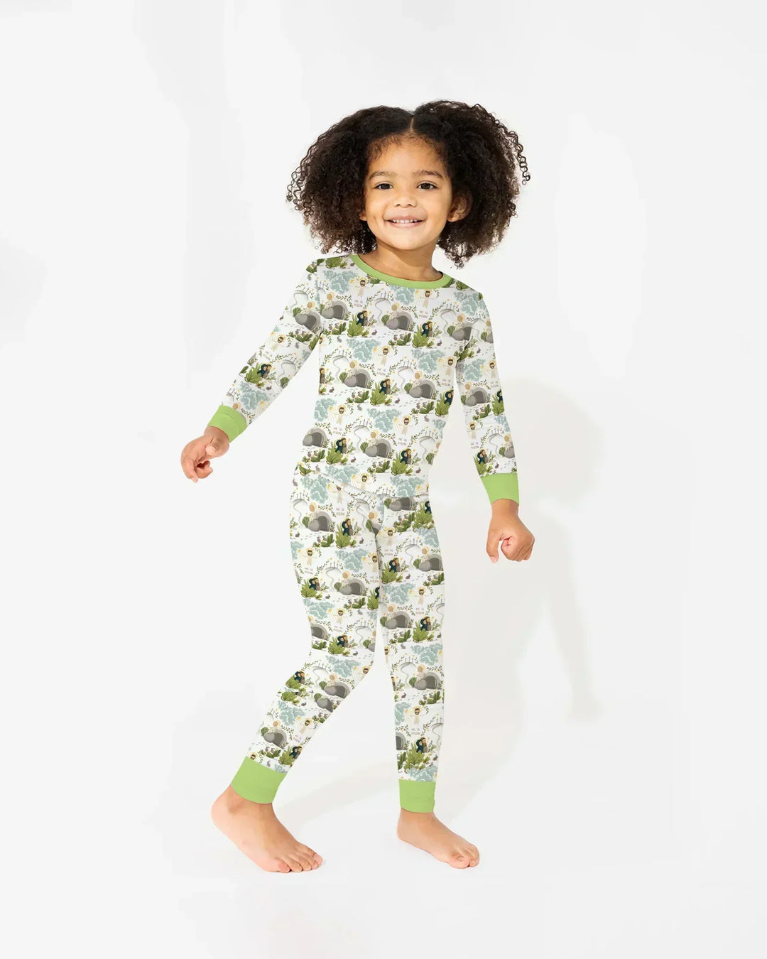 Matthew 28:1–8 He Is Risen Bamboo Two Piece Long Sleeve Pajama Set