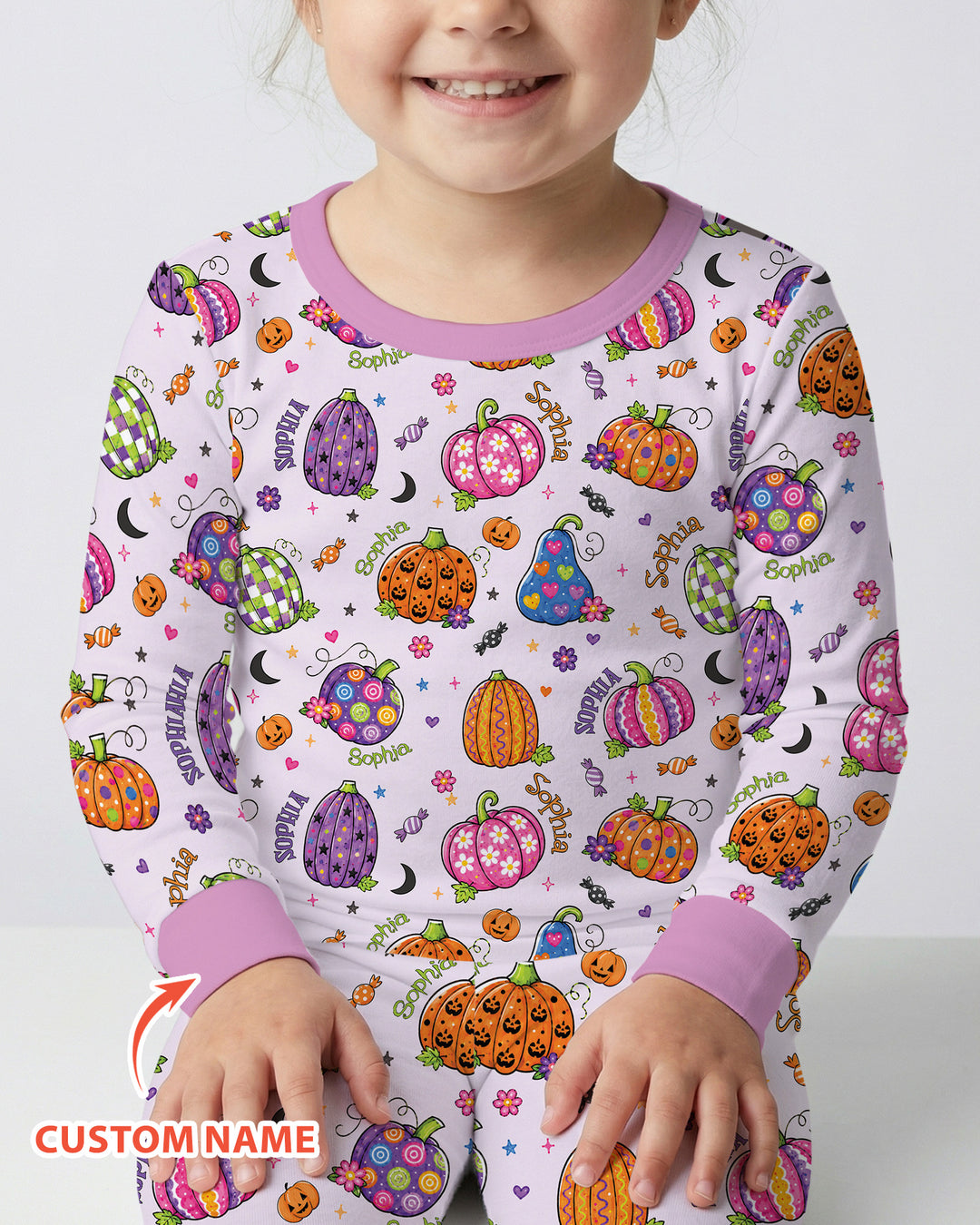 Boo-tiful Pumpkins Bamboo Two Piece Long Sleeve Pajama Set