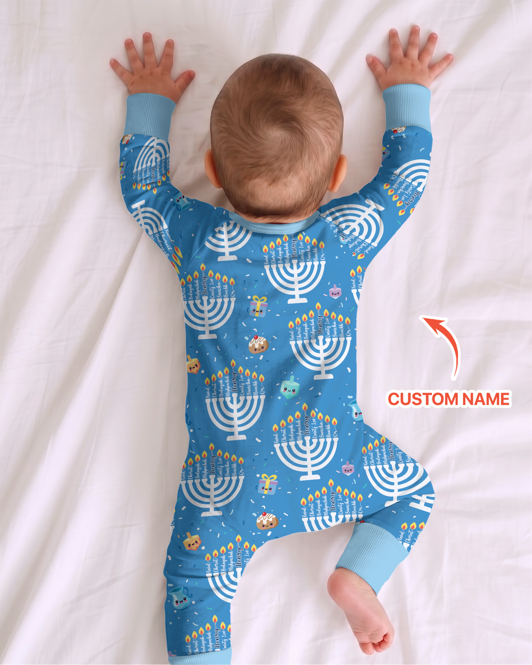 Custom Name Hannukkah Menorah Family Matching Bamboo Convertible Zippy