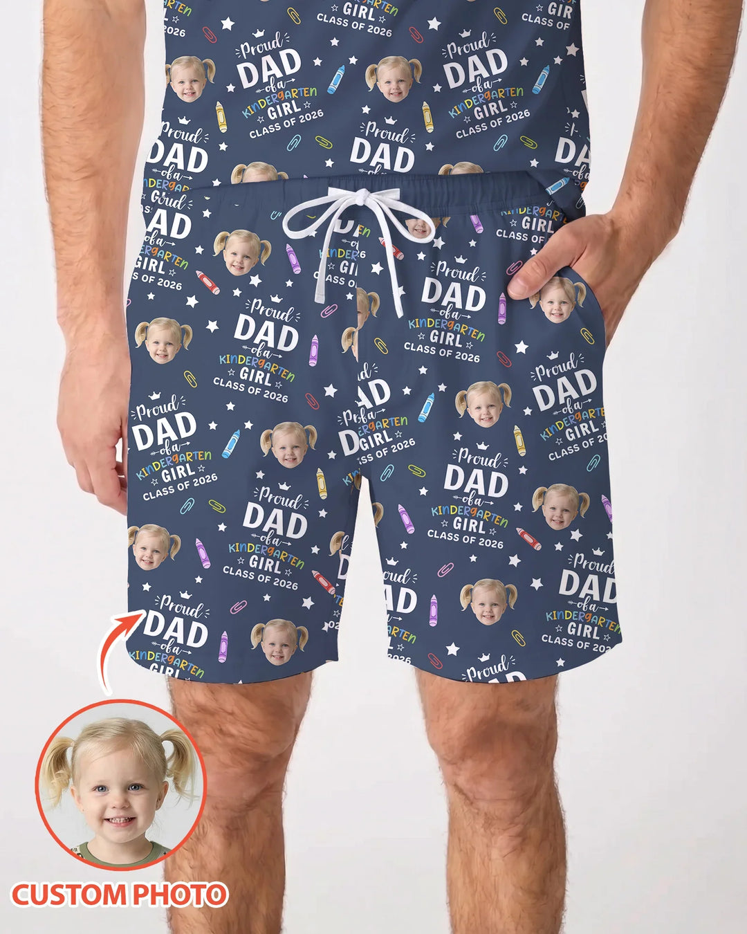 Proud Dad Mom Of Class Of 2026 Bamboo Men Short Sleeve Short Pajama Set