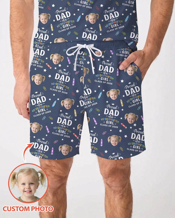Proud Dad Mom Of Class Of 2026 Bamboo Men Short Sleeve Short Pajama Set