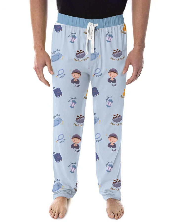 Cute Ramadhan Mubarak Bamboo Men's Pajama Set