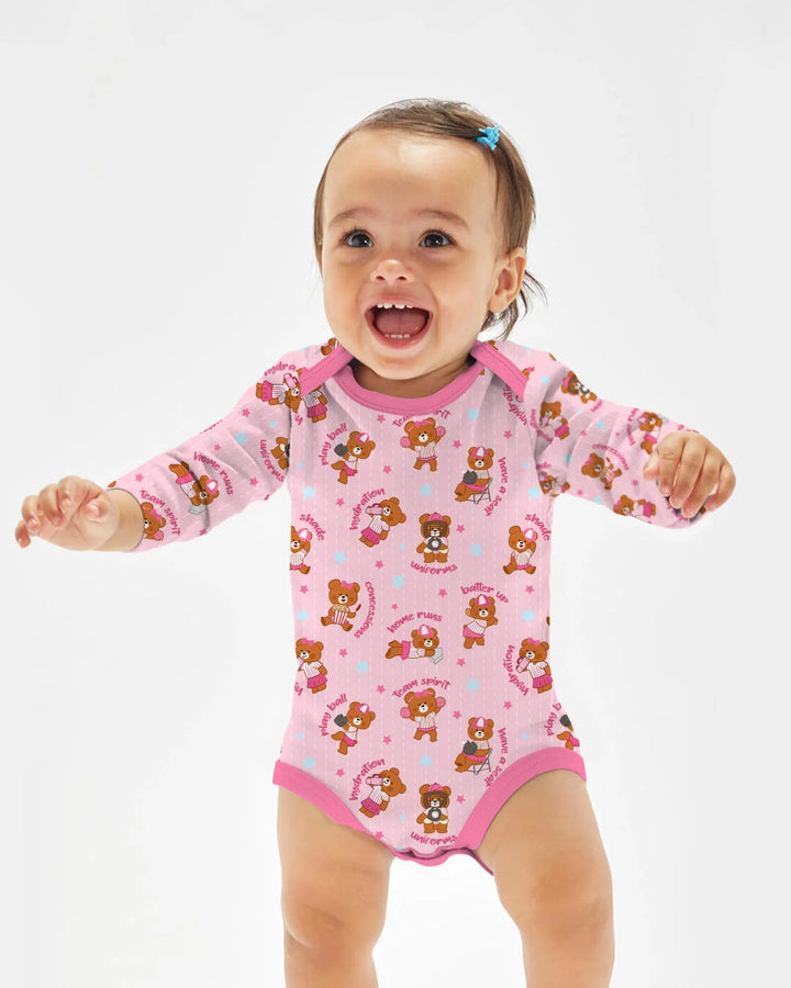 Born To Play Baseball Bamboo Bodysuit