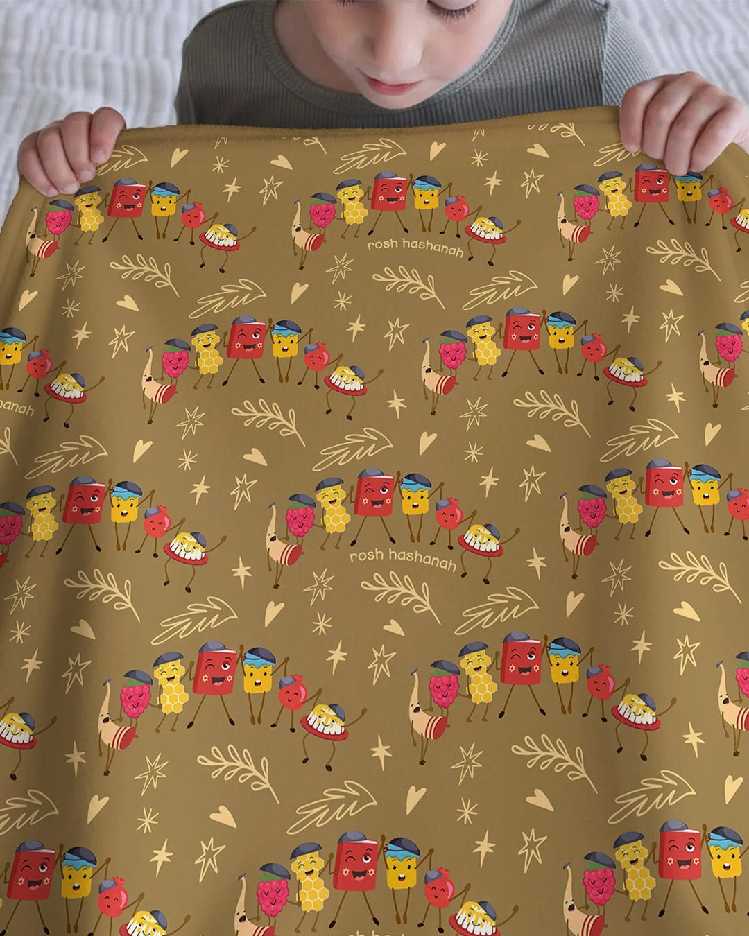 Let's Celebrate Rosh Hashanah Bamboo Blanket