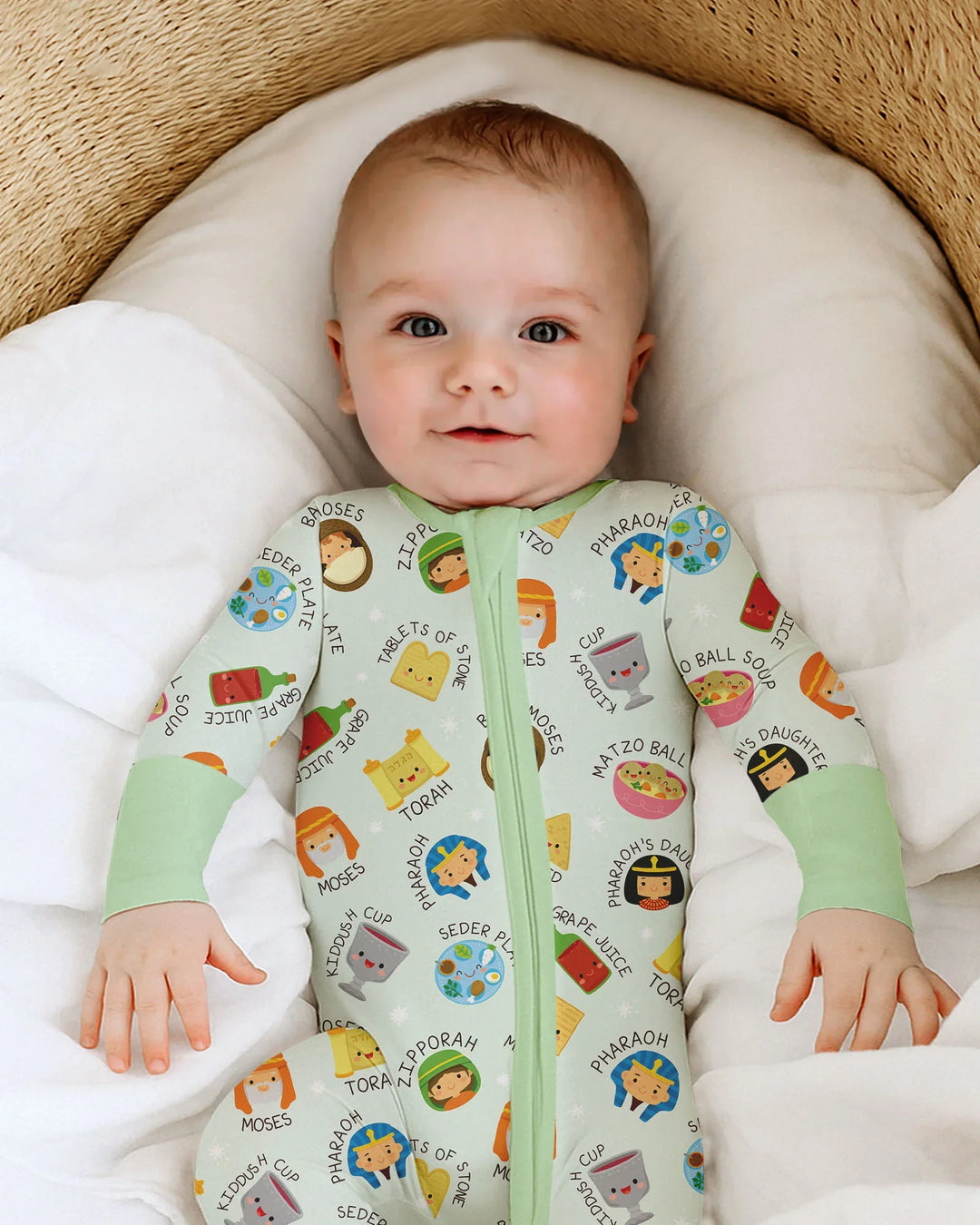 Cute Passover Characters Bamboo Convertible Zippy