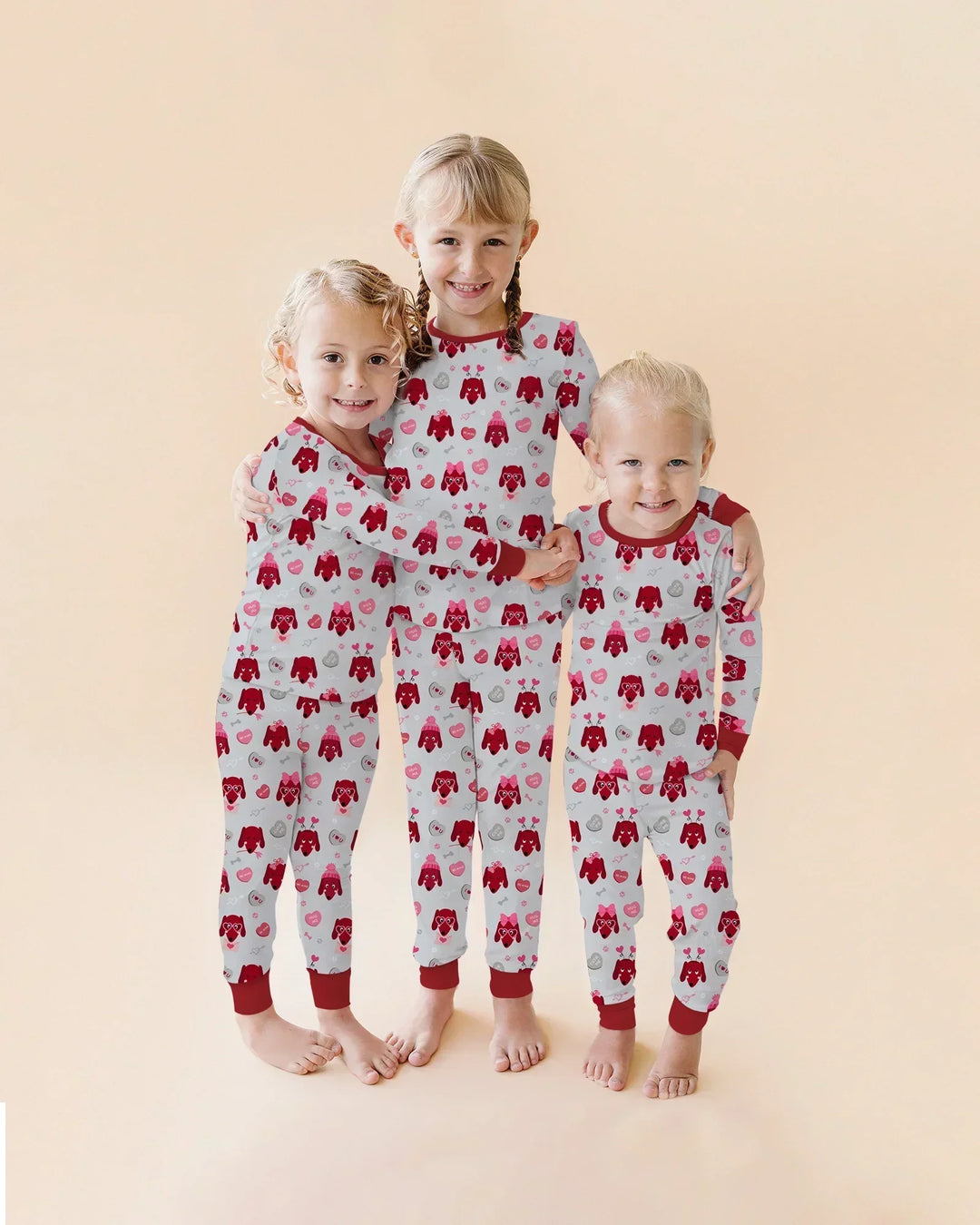 Dachshund Is My Valentine Bamboo Two Piece Short Sleeve Pajama Set