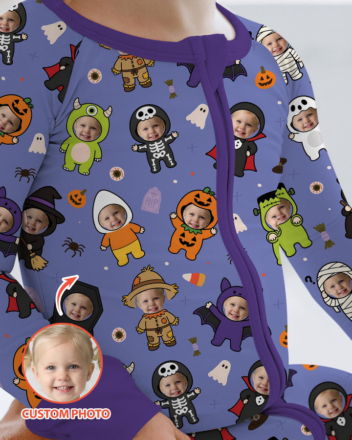 Custom Photo Little Halloween Crew Bamboo Convertible Zippy