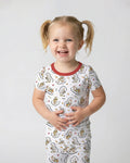 Just A String Cheese Mama Era Mommy & Me Bamboo Two Piece Short Sleeve Pajama Set