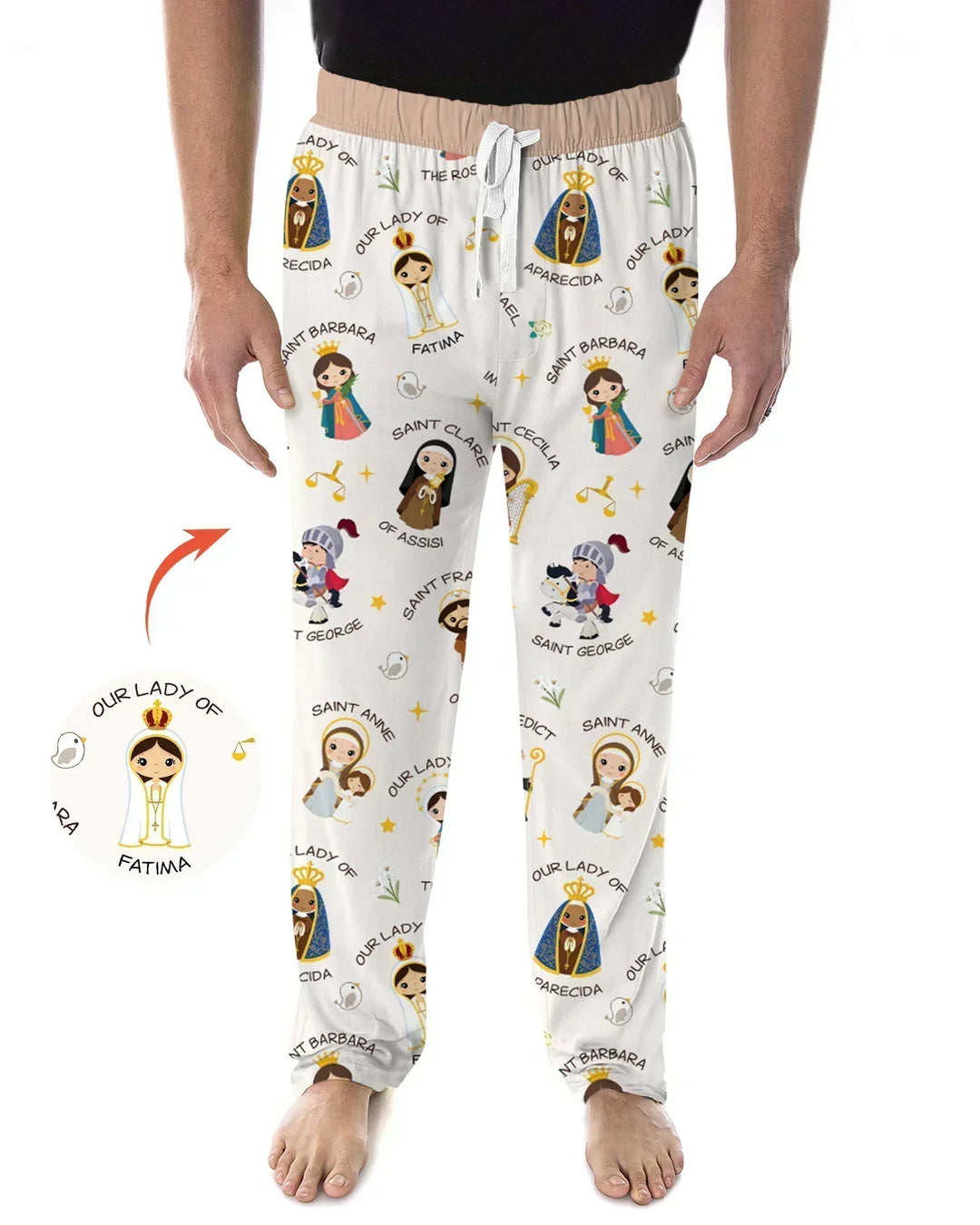 Pray For Us Family Matching Bamboo Men's Pajama Set