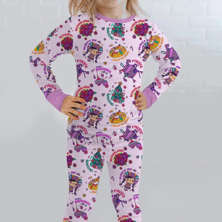 Dulce Navidad Bamboo Two Piece Long Sleeve Pajama Set