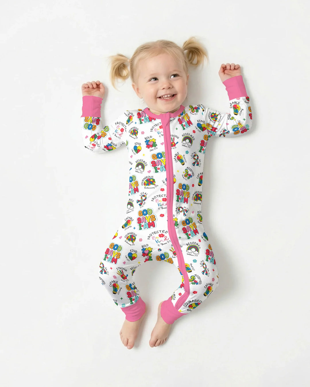 God Says I Am Autism Awareness Bamboo Convertible Zippy