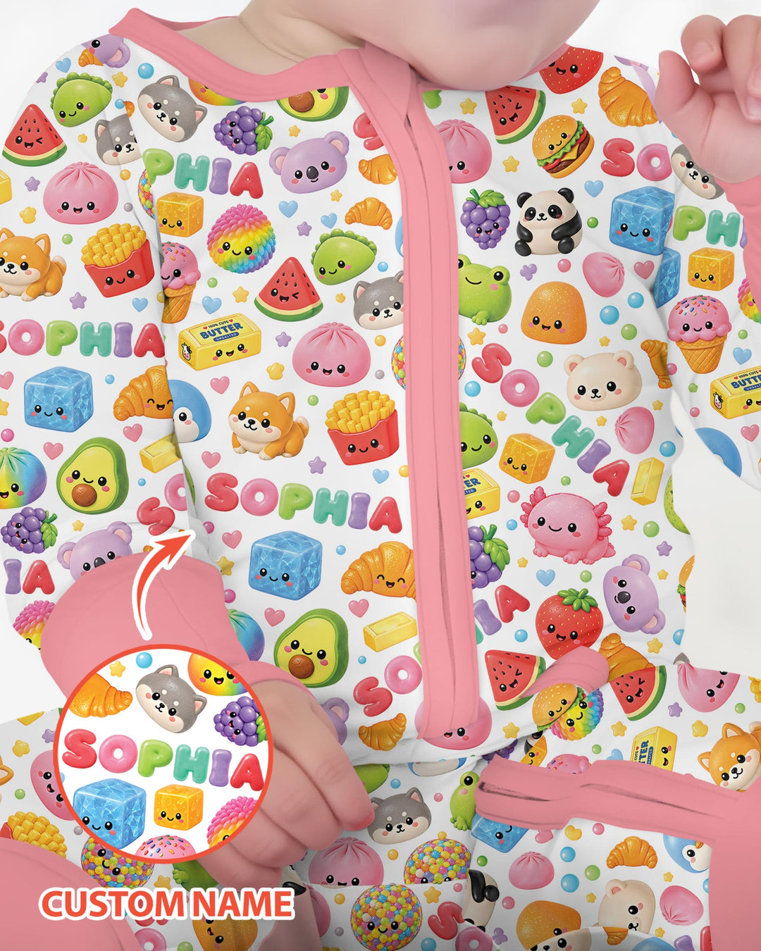 Just A Girl Who Loves Squishies Custom Name Bamboo Convertible Zippy