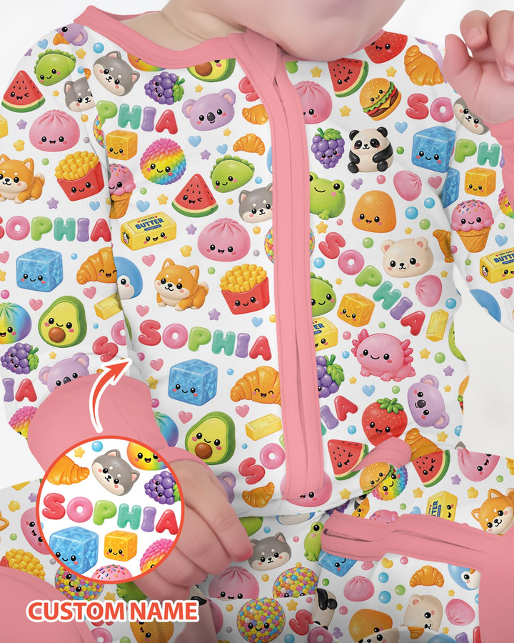 Just A Girl Who Loves Squishies Custom Name Bamboo Convertible Zippy