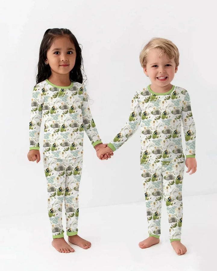 Matthew 28:1–8 He Is Risen Bamboo Two Piece Long Sleeve Pajama Set