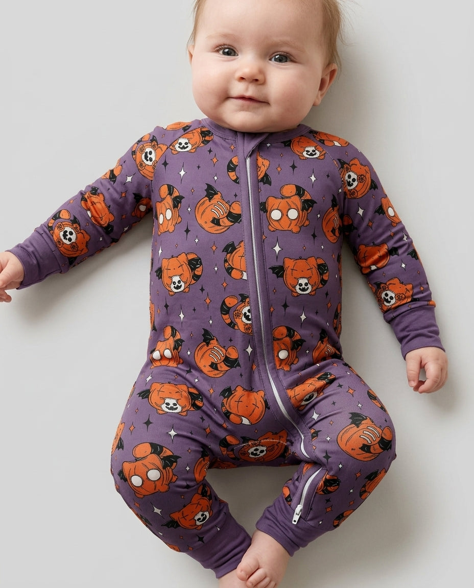Batty Pumpkin Cats Bamboo Convertible Zippy