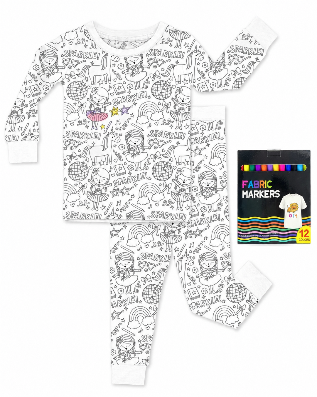 All Colorable Bamboo Two Piece Long Sleeve Pyjamas Set