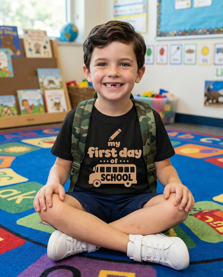 My First Day Of School Bamboo Crewneck T-Shirt