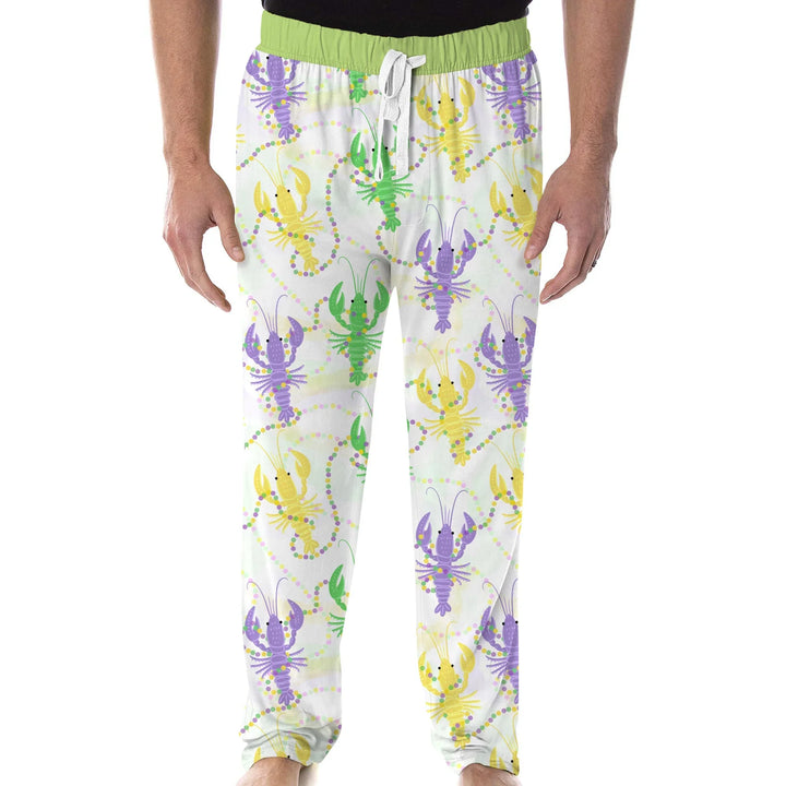 Mardi Gras Crawfish Family Matching Bamboo Men's Pajama Set