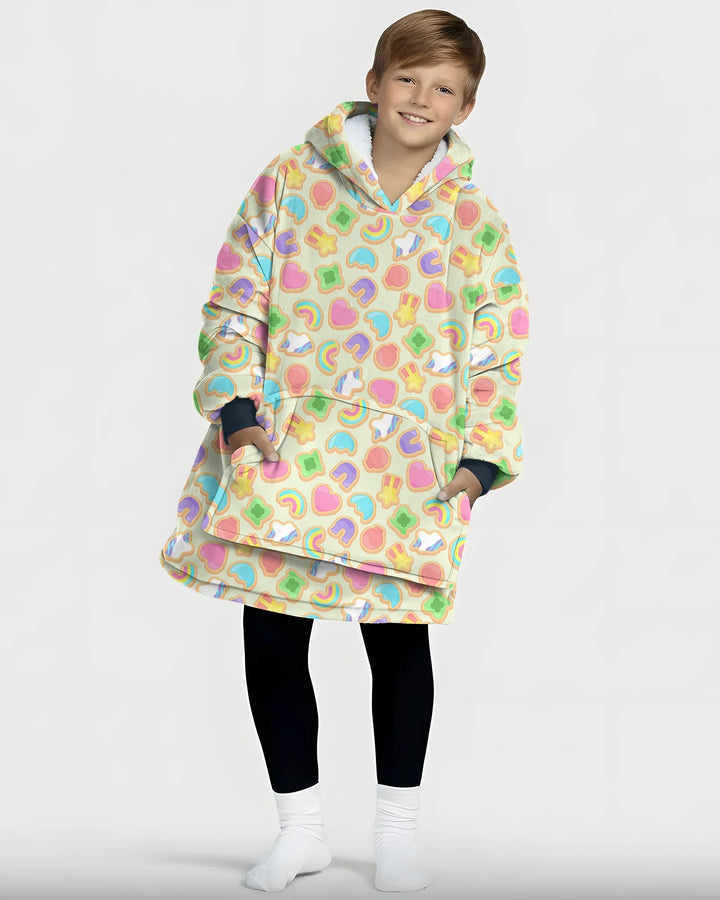 Lucky Marshmallow Cookies Bamboo Blanket Hoodie