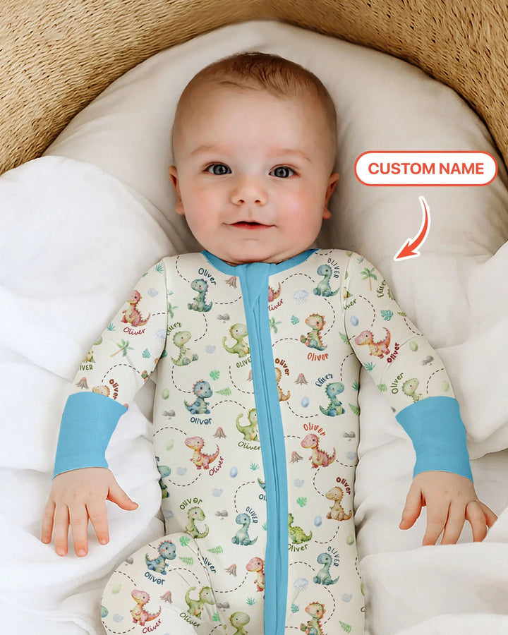 Personalized Dino Friends Bamboo Convertible Zippy